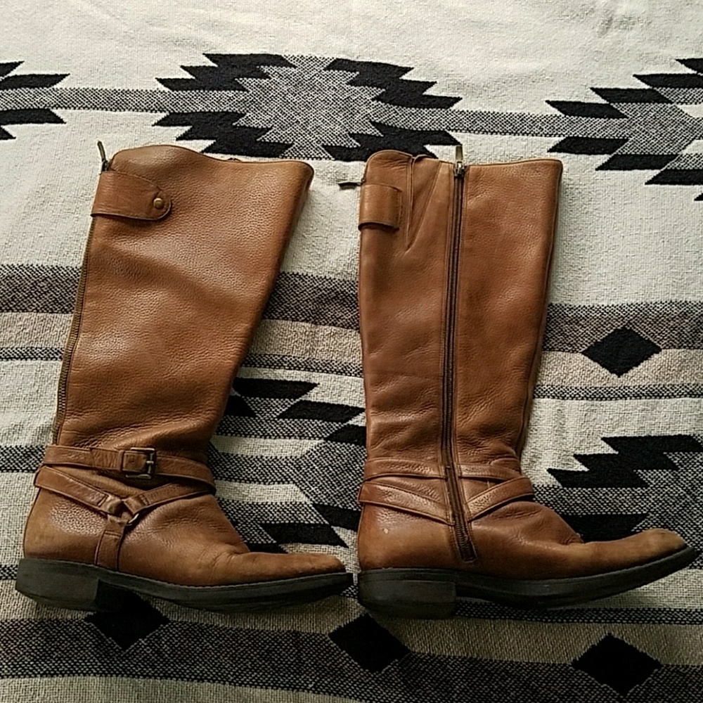 Enzo Angiolini Brown Leather Riding Boots